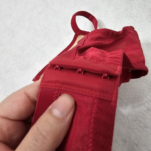 City Chic Celinda Red Mesh And Lace Push Up Bra 38DDD - Picture 4 of 8